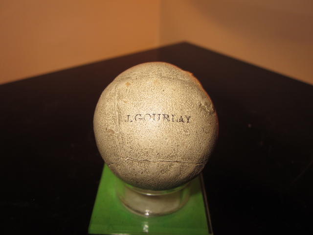 A John C. Gourlay 28-feather golf ball circa 1845